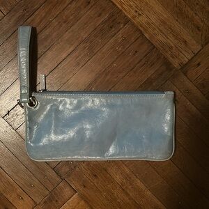 Light Blue Hobo Wristlet